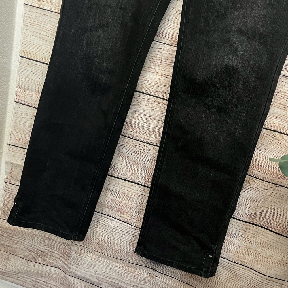 White House Black Market Slim Black Noir Jeans Size 12 - Picture 2 of 14
